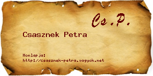 Csasznek Petra névjegykártya