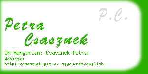 petra csasznek business card